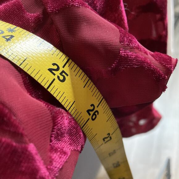 Maggie McNaughton Red Velvet Burnout Cardigan And Tank Top Set Est. Size 2X Boho - Picture 14 of 16